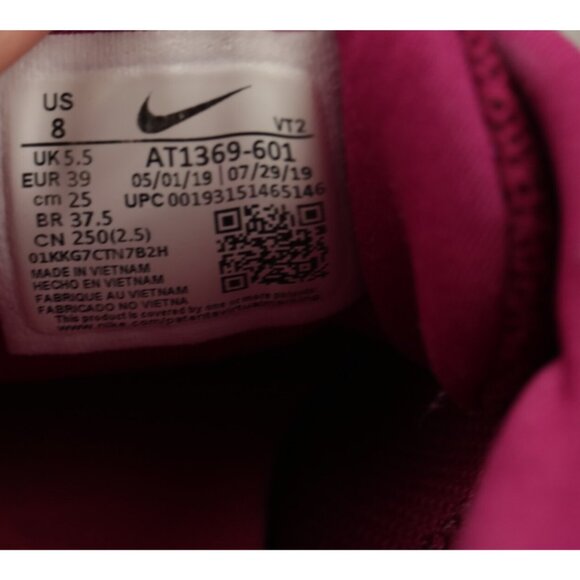 Nike Womens Legend React Running Shoes Size 8 Pink Red White Sneakers Trainers - Picture 8 of 10